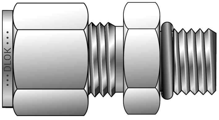 Male Connector to SAE Straight Thread (For Fractional Tube)